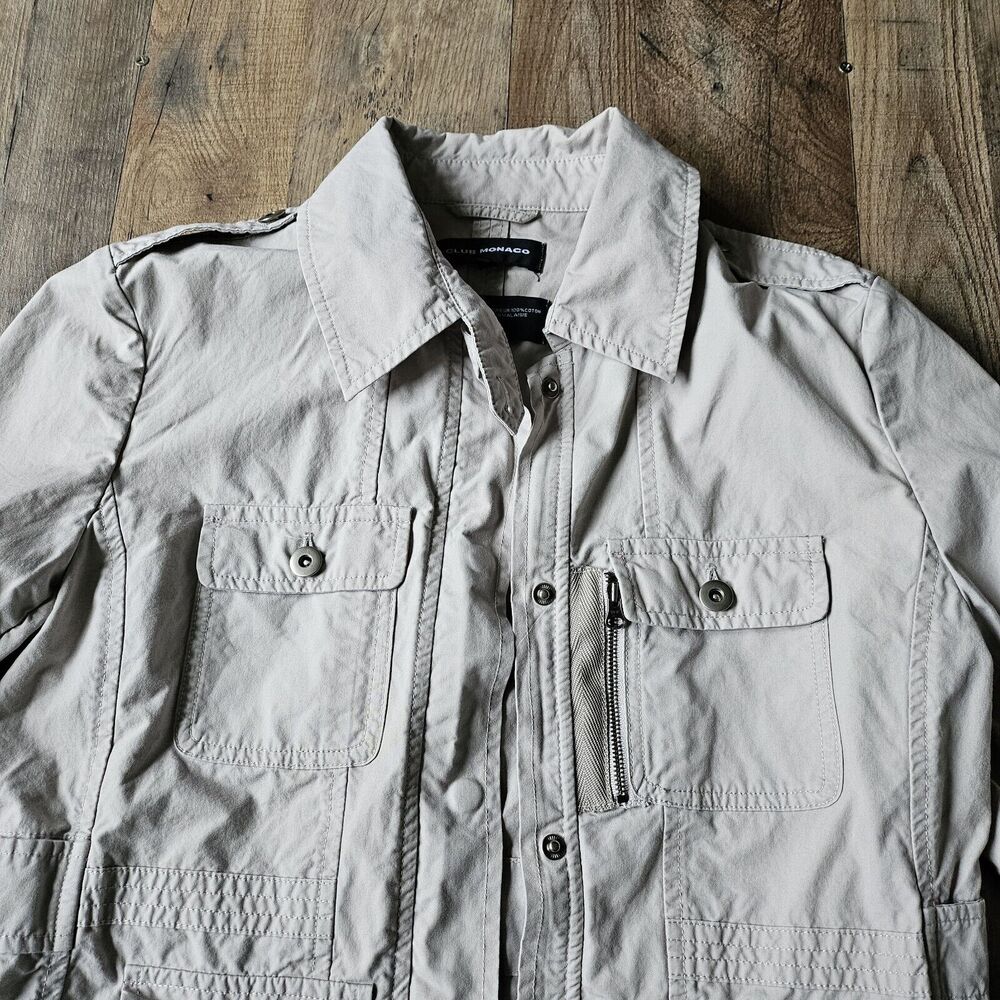 Club Monaco Light Taupe Utility Jacket - Picture 8 of 9